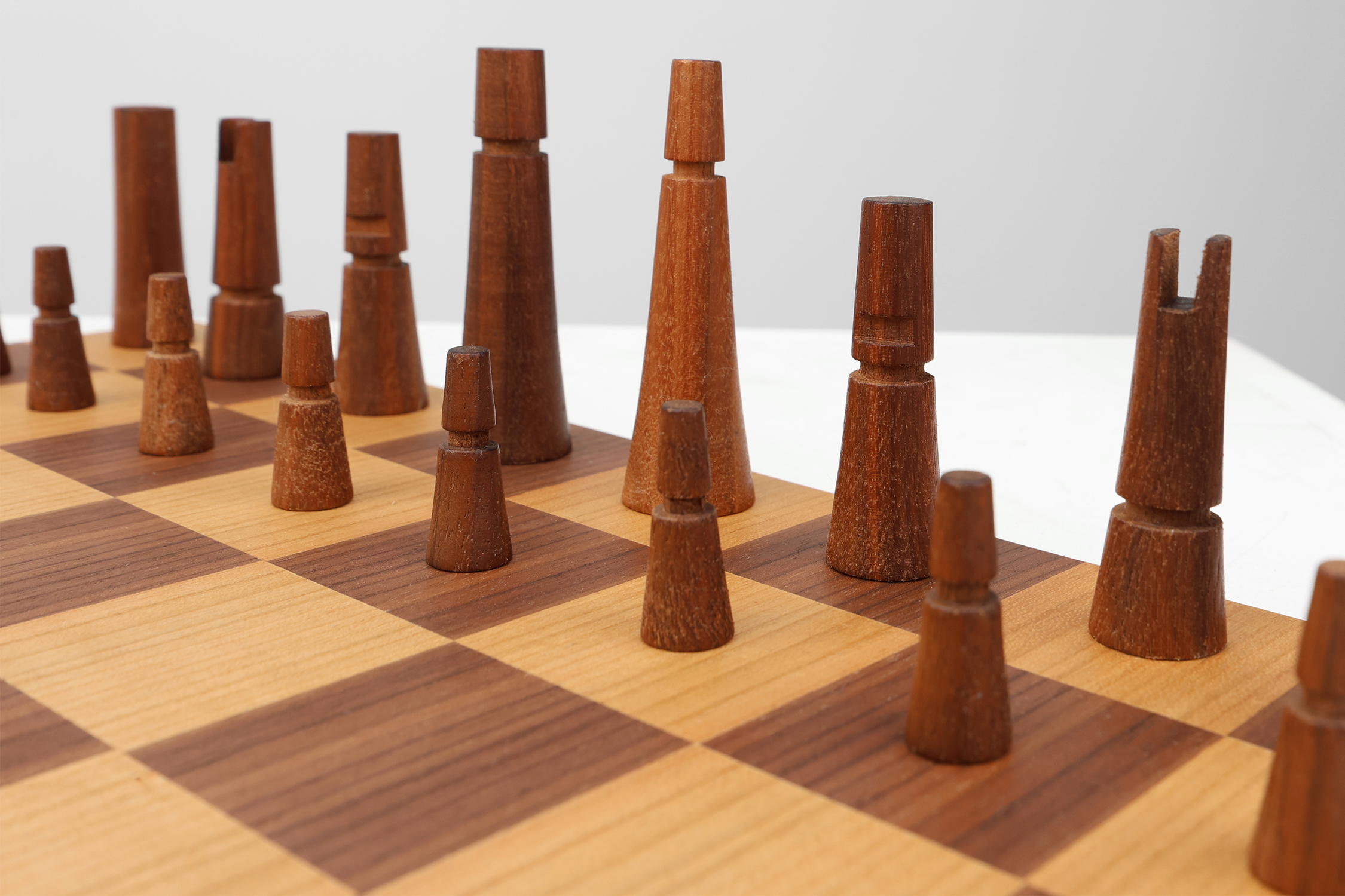 Rare De Coene Chess Set With Original Box Attr. to Christophe Gevers, Belgium, 1950s thumbnail